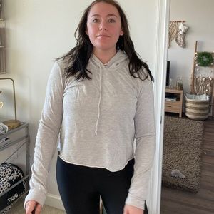 Grey cropped hoodie